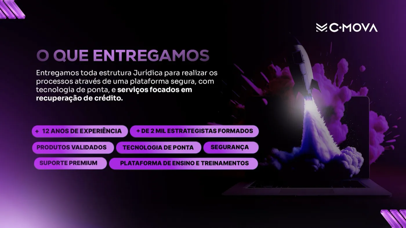 Página O que entregamos: estrutura jurídica, tecnologia e suporte